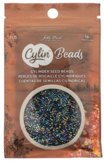 Cylin Bead 11/0 Black AB - 25 G Bag-CY11-1002