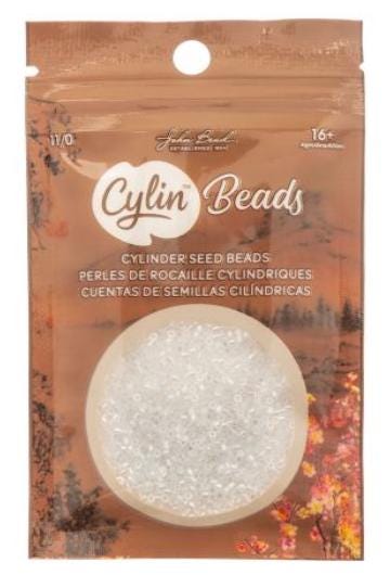 Cylin Bead 11/0 Crystal AB - 25 G Bag-CY11-1011