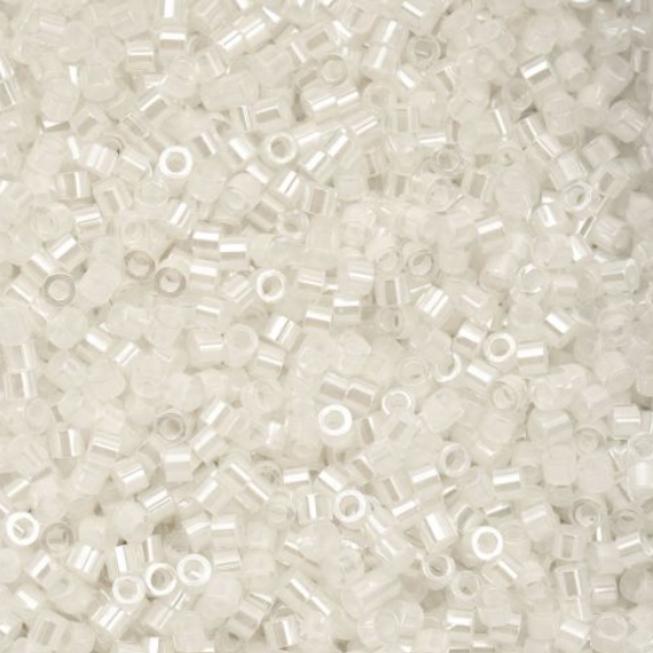 Cylin Bead 11/0 White AB Lined - 25 G Bag-CY11-1015