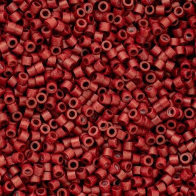 Cylin Bead 11/0 Dark Red Maroon Metallic Matte - 25 G Bag-CY11-1038