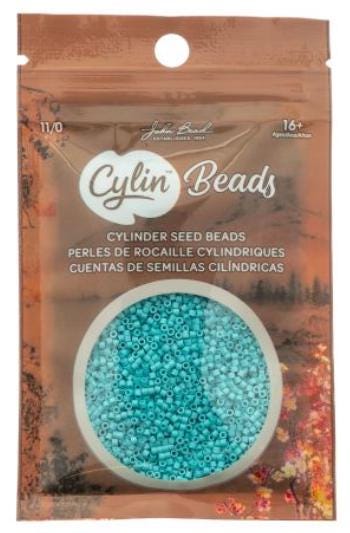 Cylin Bead 11/0 Opaque Turquoise Blue - 25 G Bag-CY11-1106