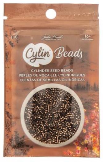 Cylin Bead 11/0 Silver Lined Brown - 25 G Bag-CY11-1020