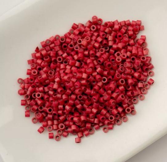 Cylin Bead 11/0 Opaque Red Matte - 25 G Bag-CY11-1037