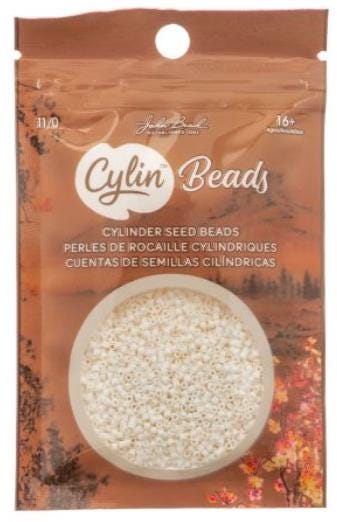 Cylin Bead 11/0 Cream Matte Glazed Luster - 25 G Bag-CY11-1036