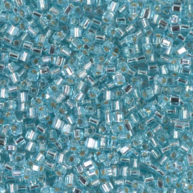 1.8mm Miyuki Cube Silver Lined Aqua SB18-18
