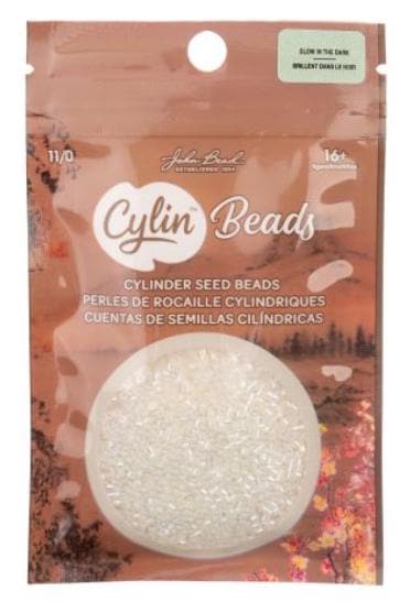 Cylin Bead 11/0 Glow in the Dark AB - White to Green - 25 G Bag-CY11-1114