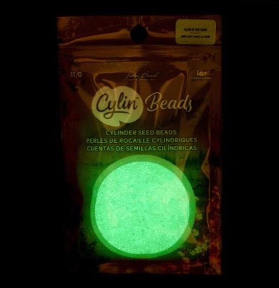 Cylin Bead 11/0 Glow in the Dark AB - Green - 25 G Bag-CY11-1125