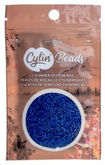 Cylin Bead 11/0 Transparent Cobalt Blue - 25 G Bag-CY11-1207
