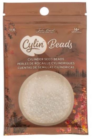 Cylin Bead 11/0 Matte Macaron AB White - 25 G Bag-CY11-1173