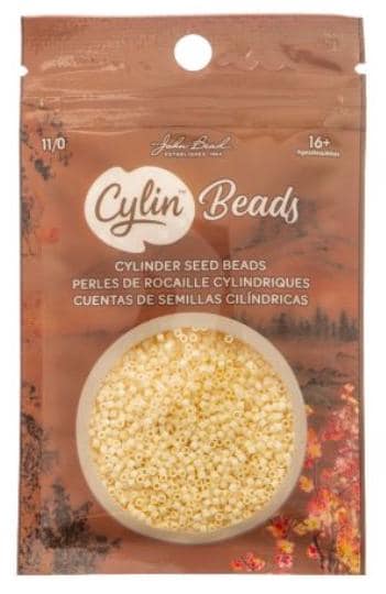 Cylin Bead 11/0 Opaque Dark Cream - 25 G Bag-CY11-1072