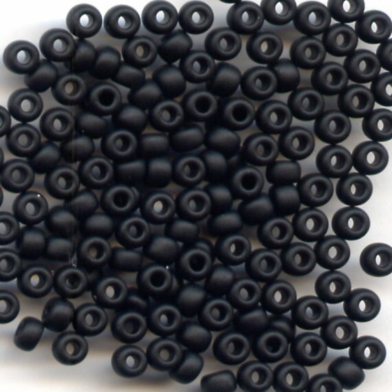 11/0 Semi-Matte Black, Miyuki Seed Beads, 401SF