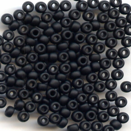 11/0 Semi-Matte Black, Miyuki Seed Beads, 401SF