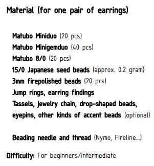 KiKu Earring pattern by Matubo