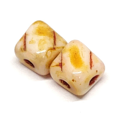 5mm Mini Silky Bead, 2 Hole Czech Glass-40 Beads