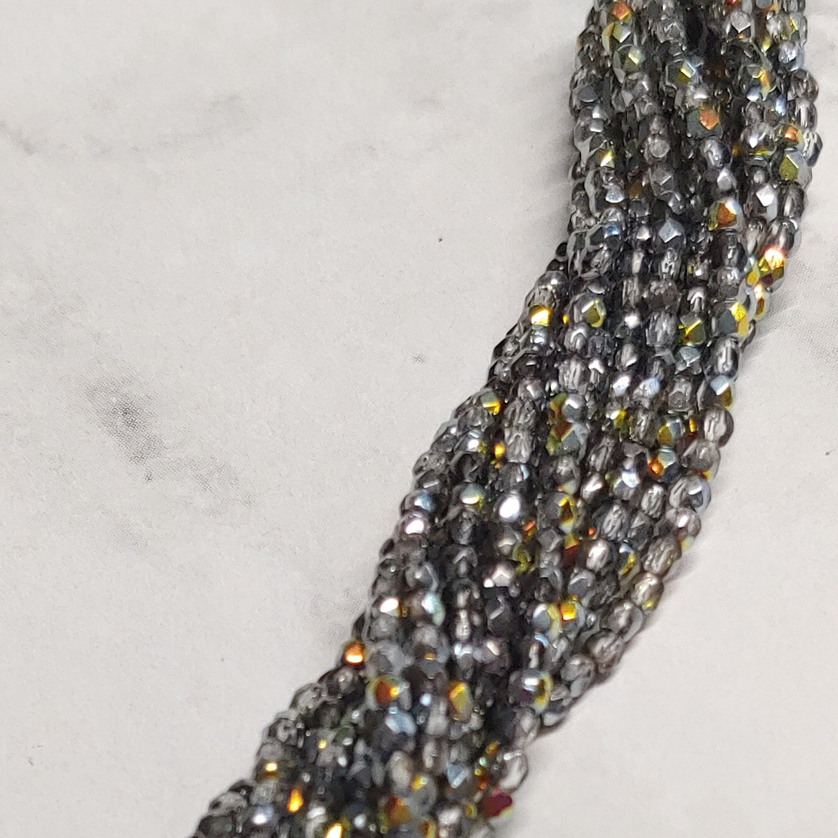 2mm Fire Polish Beads, Crystal Marea, Czech glass faceted round