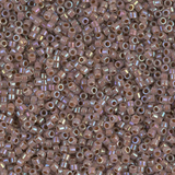 DB1749 11/0 Cocoa Lined Opal AB Miyuki Delica