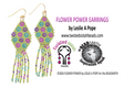 Flower Power Earrings made with Delica beads by Leslie Pope for the Beadsmith