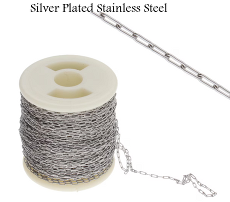 Stainless Steel Bead Chain-.25mm chain-8 meter Spool