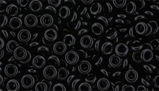 8/0 Demi Round Opaque Jet, Toho 3mm, Color-49-5 grams