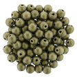 Metallic Suede Gold - 4mm Round Glass Beads, 79080  