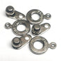 Ball and Socket 8MM Clasp, Pewter Color, qty 2