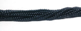 2mm Round Metallic Suede Dark Blue - Czech Glass Beads, 79032 100 beads