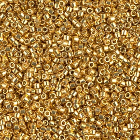Delica, 11/0 Duracoat Galvanized Gold, DB1832 Miyuki Delica-5 Grams