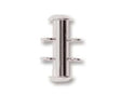 Slide Clasp 2 Strand VERTICAL LOOP, Nickel-Free Silver Plated CLSP418SP, Qty 1