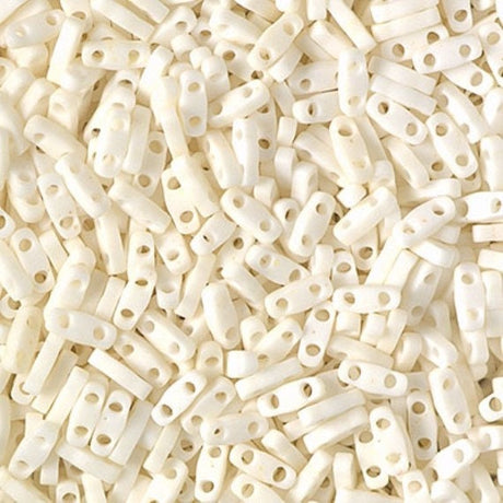 Miyuki Tila Beads-Tila, Half Tila or Quarter Tila Matte Opaque Cream - 2021, 5 grams