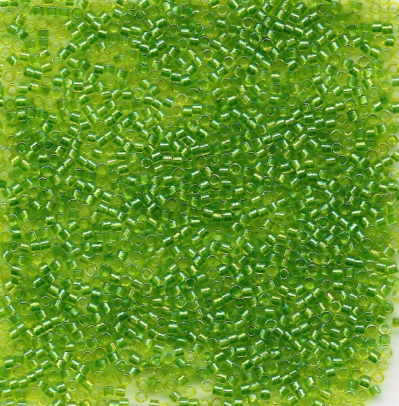 DB2376 11/0 Inside Dyed Chartreuse Miyuki Delica