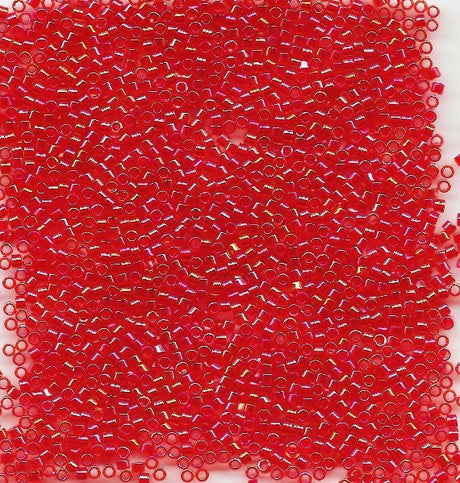 Miyuki 11/0 Delica DB2374 Inside Dyed Scarlet