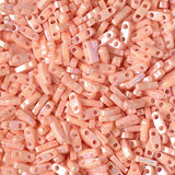 Miyuki Tila Beads-Tila, Half Tila or Quarter Tila Opaque Tea Rose Luster - 596-1, 5 grams