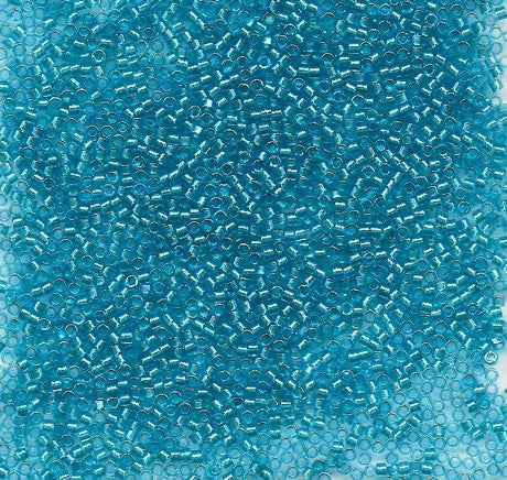 Delica 11/0 Fancy Lined Aqua, DB2382 Miyuki Delica Bead-5 grams