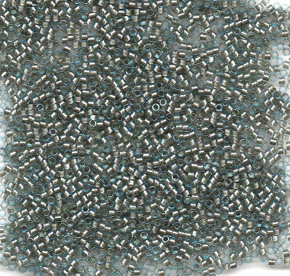 Declia, 11/0 Fancy Lined Blue Silver, DB2379 Miyuki Delica-5 grams