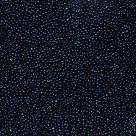 11/0 Toho Navy Blue Iris Metallic, color 82 Round Seed Bead 10g (Metallic Nebula)