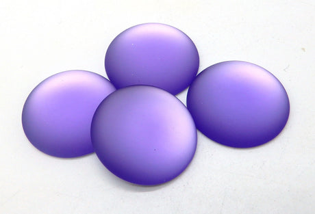 Lunasoft Lucite Cabochon Lavender, 18mm or 24mm Round, quantity 1