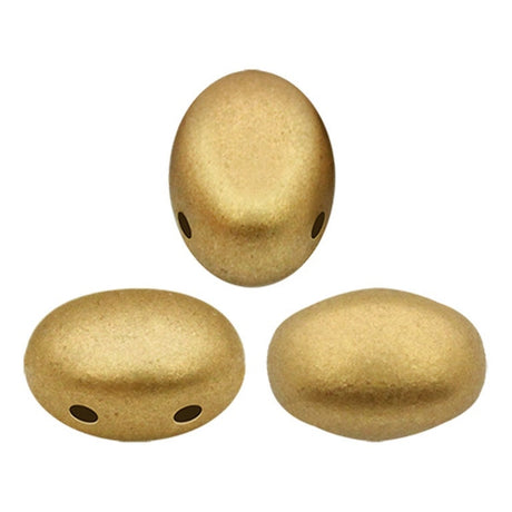 Samos® par Puca® Light Gold Matte, 2 Hole 5x7mm Czech Glass 00030-01710-25 beads