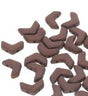 Chevron Duo Jet Matte Bronze 2-Hole Beads Czech Glass 10x4 23980-84415, 30 beads