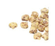 Ginko Bead Chalk Dark Travertine, 2-Hole Czech Glass 7.5x7.5mm, 03000-86805-35 Beads