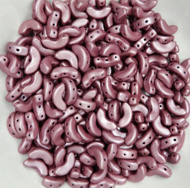 Arcos Par Puca Metallic Matte Dark Plum, 5X10 MM Czech Glass, 23980-79083, 30 beads