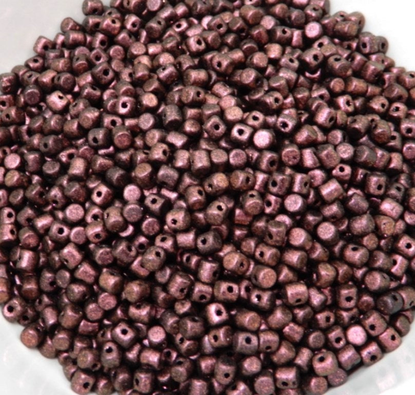 Minos Par Puca Metallic Matte Dark Violet, 2.5X3MM Czech glass 94108, 5 grams