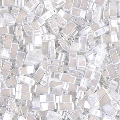 Half Tila White Pearl, HTL-420 Miyuki, 5 grams