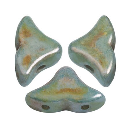Helios par Puca® Opaque Mix Blue Green, 2-Hole Czech Glass 6x10mm, 03000-65431-30 Beads