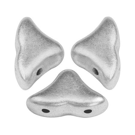 Helios par Puca® Silver Aluminum,2-Hole Czech Glass 6x10mm, 00030-01700-30 Beads