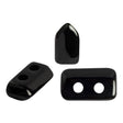 Piros Par Puca-Paris Jet, 2 Hole 2x5x3mm Czech Glass, 5 grams