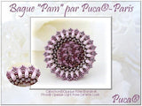 Piros Par Puca-Paris Red Metallic Matte, 2-Hole 2x5x3mm Czech Glass, 5 grams