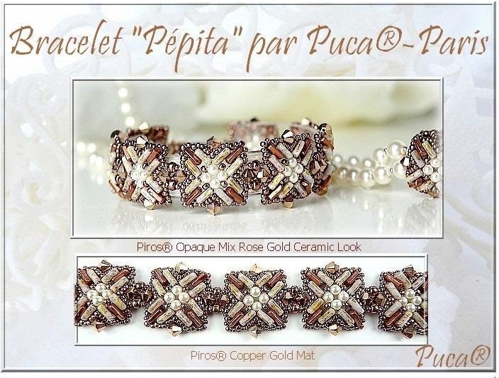 Piros Par Puca-Paris Jet, 2 Hole 2x5x3mm Czech Glass, 5 grams