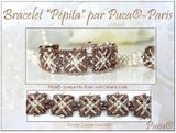 Piros Par Puca-Paris Jet, 2 Hole 2x5x3mm Czech Glass, 5 grams