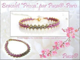 Piros Par Puca-Paris-Metallic Matte Dark Blue, 2-Hole Bead 2X5X3mm Czech Glass, 5 grams