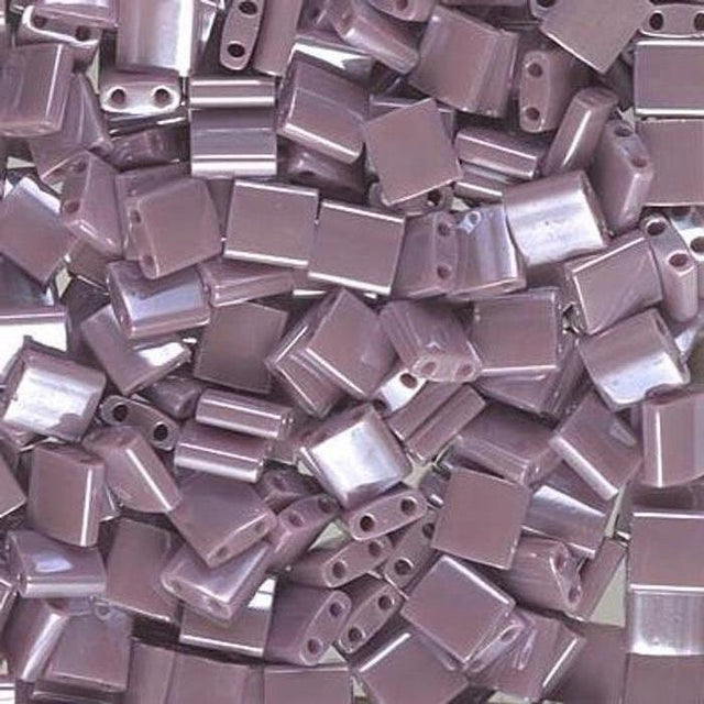 Opaque Mauve Luster, Miyuki 2-Hole Tila Bead TL-437, 5 Grams